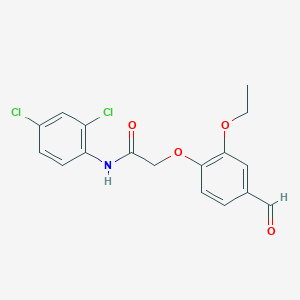 molecular formula C17H15Cl2NO4 B3609879 N-(2,4-dichlorophenyl)-2-(2-ethoxy-4-formylphenoxy)acetamide 