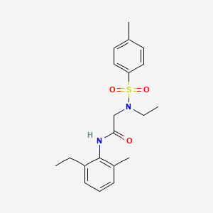 molecular formula C20H26N2O3S B3609885 N~2~-ethyl-N-(2-ethyl-6-methylphenyl)-N~2~-[(4-methylphenyl)sulfonyl]glycinamide 