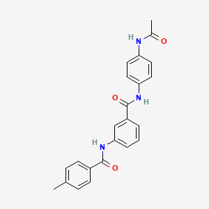 molecular formula C23H21N3O3 B3609938 N-[4-(acetylamino)phenyl]-3-[(4-methylbenzoyl)amino]benzamide 