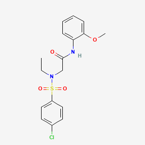 molecular formula C17H19ClN2O4S B3609996 N~2~-[(4-chlorophenyl)sulfonyl]-N~2~-ethyl-N-(2-methoxyphenyl)glycinamide 