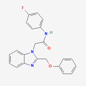 molecular formula C22H18FN3O2 B3610019 N-(4-FLUOROPHENYL)-2-[2-(PHENOXYMETHYL)-1H-1,3-BENZODIAZOL-1-YL]ACETAMIDE 