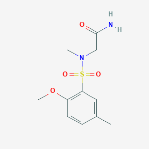 molecular formula C11H16N2O4S B3610033 N~2~-[(2-methoxy-5-methylphenyl)sulfonyl]-N~2~-methylglycinamide 
