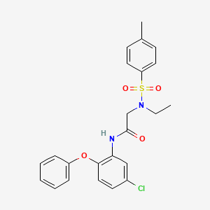 molecular formula C23H23ClN2O4S B3610058 N-(5-chloro-2-phenoxyphenyl)-N~2~-ethyl-N~2~-[(4-methylphenyl)sulfonyl]glycinamide 