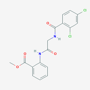 molecular formula C17H14Cl2N2O4 B3610090 methyl 2-({N-[(2,4-dichlorophenyl)carbonyl]glycyl}amino)benzoate 