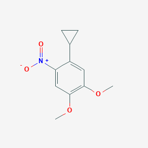 molecular formula C11H13NO4 B3610219 1-cyclopropyl-4,5-dimethoxy-2-nitrobenzene 