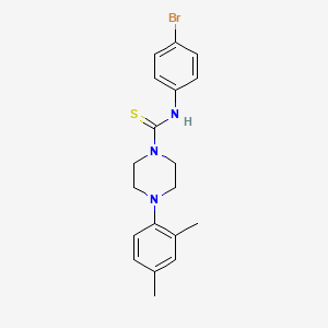 molecular formula C19H22BrN3S B3610274 N-(4-bromophenyl)-4-(2,4-dimethylphenyl)piperazine-1-carbothioamide 