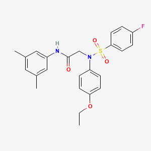 molecular formula C24H25FN2O4S B3610312 N~1~-(3,5-dimethylphenyl)-N~2~-(4-ethoxyphenyl)-N~2~-[(4-fluorophenyl)sulfonyl]glycinamide 