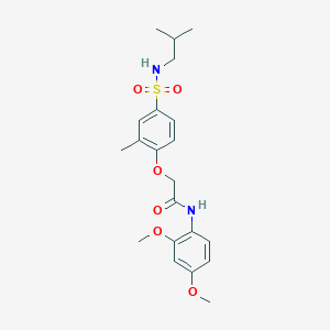 molecular formula C21H28N2O6S B3610320 N-(2,4-dimethoxyphenyl)-2-[2-methyl-4-(2-methylpropylsulfamoyl)phenoxy]acetamide 