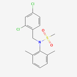molecular formula C16H17Cl2NO2S B3610329 N-(2,4-dichlorobenzyl)-N-(2,6-dimethylphenyl)methanesulfonamide 
