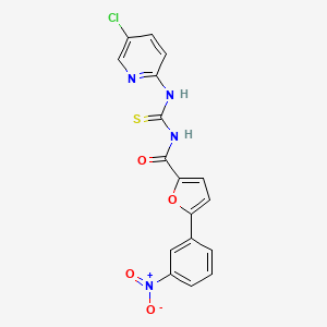 molecular formula C17H11ClN4O4S B3610342 N-{[(5-chloro-2-pyridinyl)amino]carbonothioyl}-5-(3-nitrophenyl)-2-furamide 