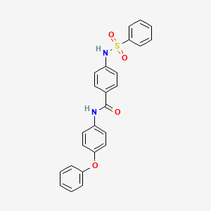 molecular formula C25H20N2O4S B3610392 N-(4-phenoxyphenyl)-4-[(phenylsulfonyl)amino]benzamide 