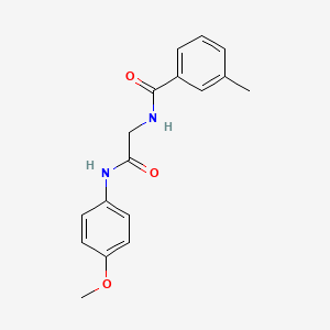 molecular formula C17H18N2O3 B3610469 N-{2-[(4-methoxyphenyl)amino]-2-oxoethyl}-3-methylbenzamide 