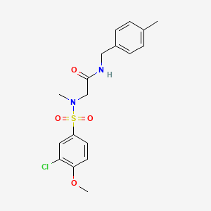 molecular formula C18H21ClN2O4S B3610487 N~2~-[(3-chloro-4-methoxyphenyl)sulfonyl]-N~2~-methyl-N-(4-methylbenzyl)glycinamide 