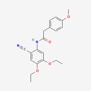 molecular formula C20H22N2O4 B3610498 N-(2-cyano-4,5-diethoxyphenyl)-2-(4-methoxyphenyl)acetamide 