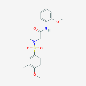 molecular formula C18H22N2O5S B3610505 N~2~-[(4-methoxy-3-methylphenyl)sulfonyl]-N-(2-methoxyphenyl)-N~2~-methylglycinamide 