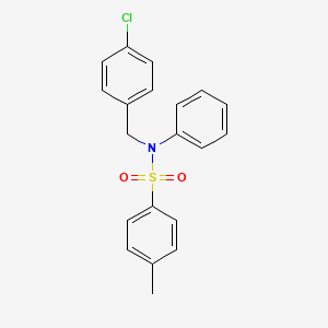 molecular formula C20H18ClNO2S B3610549 N-[(4-CHLOROPHENYL)METHYL]-4-METHYL-N-PHENYLBENZENE-1-SULFONAMIDE 