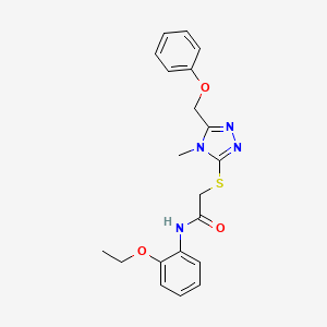 molecular formula C20H22N4O3S B3610586 N-(2-ethoxyphenyl)-2-{[4-methyl-5-(phenoxymethyl)-4H-1,2,4-triazol-3-yl]thio}acetamide 