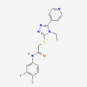 molecular formula C17H15F2N5OS B3610616 N-(3,4-difluorophenyl)-2-{[4-ethyl-5-(pyridin-4-yl)-4H-1,2,4-triazol-3-yl]sulfanyl}acetamide CAS No. 618426-90-7