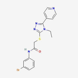 molecular formula C17H16BrN5OS B3610618 N-(3-bromophenyl)-2-{[4-ethyl-5-(pyridin-4-yl)-4H-1,2,4-triazol-3-yl]sulfanyl}acetamide CAS No. 577988-91-1