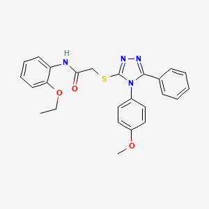 molecular formula C25H24N4O3S B3610660 N-(2-ethoxyphenyl)-2-{[4-(4-methoxyphenyl)-5-phenyl-4H-1,2,4-triazol-3-yl]thio}acetamide 