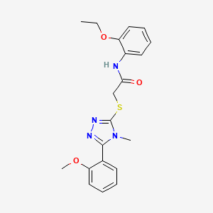 molecular formula C20H22N4O3S B3610662 N-(2-ethoxyphenyl)-2-{[5-(2-methoxyphenyl)-4-methyl-4H-1,2,4-triazol-3-yl]thio}acetamide 