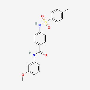 molecular formula C21H20N2O4S B3610907 N-(3-methoxyphenyl)-4-{[(4-methylphenyl)sulfonyl]amino}benzamide 