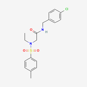 molecular formula C18H21ClN2O3S B3610988 N-(4-chlorobenzyl)-N~2~-ethyl-N~2~-[(4-methylphenyl)sulfonyl]glycinamide 