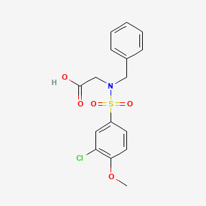molecular formula C16H16ClNO5S B3611032 N-benzyl-N-[(3-chloro-4-methoxyphenyl)sulfonyl]glycine 