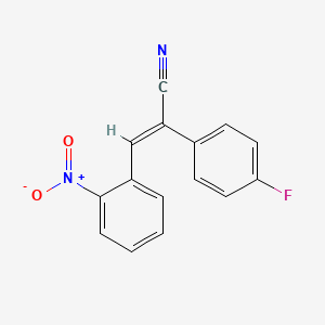molecular formula C15H9FN2O2 B3611048 (2E)-2-(4-fluorophenyl)-3-(2-nitrophenyl)prop-2-enenitrile 