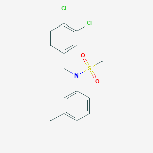 molecular formula C16H17Cl2NO2S B3611077 N-(3,4-dichlorobenzyl)-N-(3,4-dimethylphenyl)methanesulfonamide 