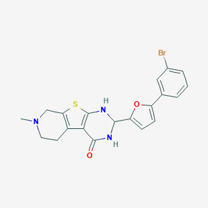 5-[5-(3-Bromophenyl)furan-2-yl]-11-methyl-8-thia-4,6,11-triazatricyclo[7.4.0.02,7]trideca-1(9),2(7)-dien-3-one