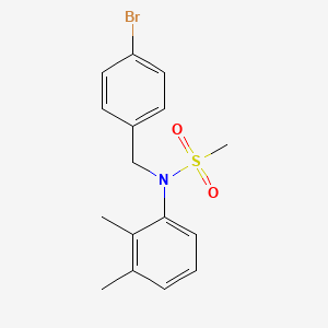 molecular formula C16H18BrNO2S B3611130 N-(4-bromobenzyl)-N-(2,3-dimethylphenyl)methanesulfonamide 