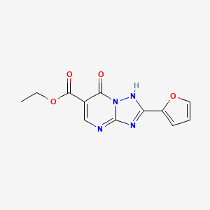 molecular formula C12H10N4O4 B3611177 ethyl 2-(2-furyl)-7-oxo-4,7-dihydro[1,2,4]triazolo[1,5-a]pyrimidine-6-carboxylate 