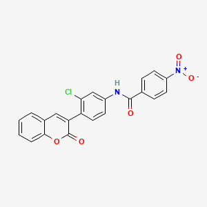 molecular formula C22H13ClN2O5 B3611195 N-[3-chloro-4-(2-oxo-2H-chromen-3-yl)phenyl]-4-nitrobenzamide 