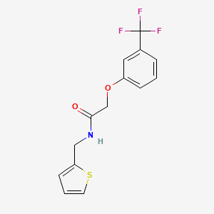 molecular formula C14H12F3NO2S B3611274 N-(thiophen-2-ylmethyl)-2-[3-(trifluoromethyl)phenoxy]acetamide 