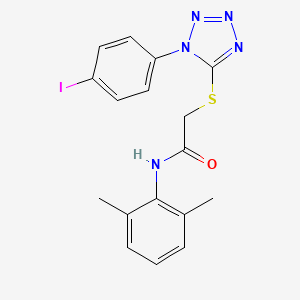 molecular formula C17H16IN5OS B3611419 N-(2,6-DIMETHYLPHENYL)-2-{[1-(4-IODOPHENYL)-1H-1,2,3,4-TETRAZOL-5-YL]SULFANYL}ACETAMIDE 