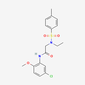 molecular formula C18H21ClN2O4S B3611472 N-(5-chloro-2-methoxyphenyl)-N~2~-ethyl-N~2~-[(4-methylphenyl)sulfonyl]glycinamide 