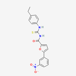 molecular formula C20H17N3O4S B3611507 N-[(4-ethylphenyl)carbamothioyl]-5-(3-nitrophenyl)furan-2-carboxamide 