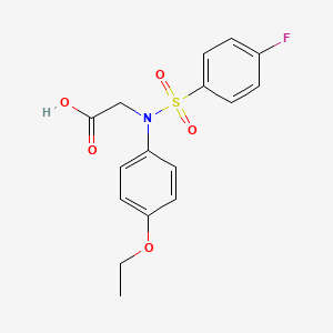 molecular formula C16H16FNO5S B3611541 N-(4-ethoxyphenyl)-N-[(4-fluorophenyl)sulfonyl]glycine 