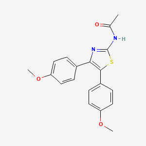 molecular formula C19H18N2O3S B3611548 N-[4,5-bis(4-methoxyphenyl)-1,3-thiazol-2-yl]acetamide CAS No. 24827-47-2