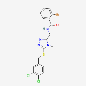 molecular formula C18H15BrCl2N4OS B3611559 2-bromo-N-({5-[(3,4-dichlorobenzyl)sulfanyl]-4-methyl-4H-1,2,4-triazol-3-yl}methyl)benzamide 