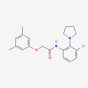 molecular formula C20H23ClN2O2 B3611583 N-[3-chloro-2-(1-pyrrolidinyl)phenyl]-2-(3,5-dimethylphenoxy)acetamide 