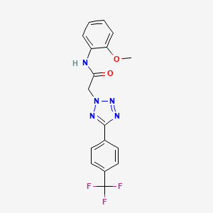 molecular formula C17H14F3N5O2 B3611629 N-(2-methoxyphenyl)-2-{5-[4-(trifluoromethyl)phenyl]-2H-tetrazol-2-yl}acetamide 