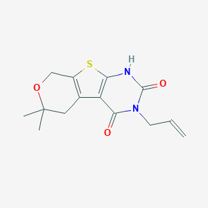 3-allyl-6,6-dimethyl-1,5,6,8-tetrahydro-2H-pyrano[4',3':4,5]thieno[2,3-d]pyrimidine-2,4(3H)-dione