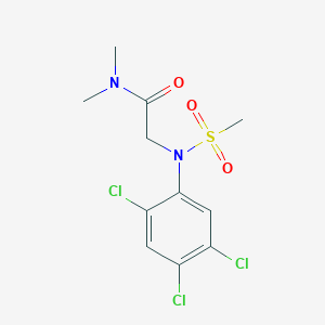 molecular formula C11H13Cl3N2O3S B3611727 N~1~,N~1~-dimethyl-N~2~-(methylsulfonyl)-N~2~-(2,4,5-trichlorophenyl)glycinamide 