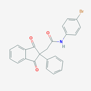 N-(4-bromophenyl)-2-(1,3-dioxo-2-phenyl-2,3-dihydro-1H-inden-2-yl)acetamide