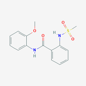 molecular formula C15H16N2O4S B3611757 N-(2-methoxyphenyl)-2-[(methylsulfonyl)amino]benzamide 