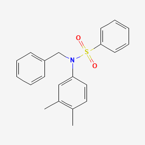 molecular formula C21H21NO2S B3611758 N-benzyl-N-(3,4-dimethylphenyl)benzenesulfonamide 