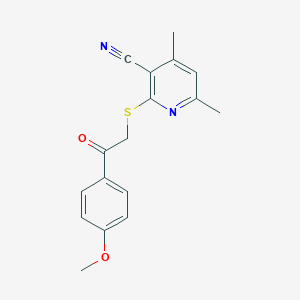 2-{[2-(4-Methoxyphenyl)-2-oxoethyl]sulfanyl}-4,6-dimethylnicotinonitrile