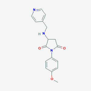 molecular formula C17H17N3O3 B361189 1-(4-Methoxyphenyl)-3-[(pyridin-4-ylmethyl)amino]pyrrolidine-2,5-dione CAS No. 355403-60-0